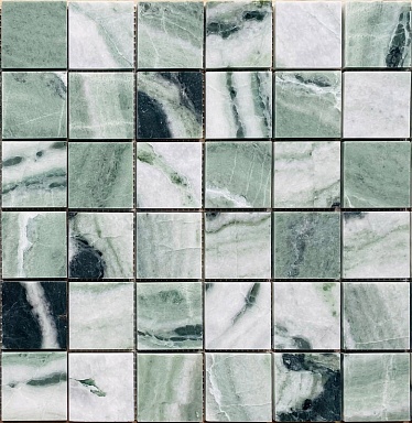 Мозаика Caramelle Mosaic Onice Verde oliva POL 48x48x7 305x305