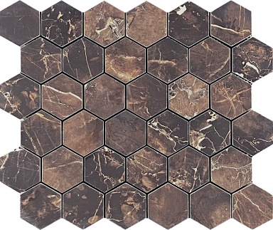 Декор Velsaa Mosaic Copper Slab Black 48 Hexagone 30.9x32.2
