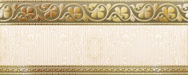 Бордюр Azulejo Espanol Cenefa Alba Oro 10x25