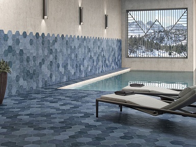 Керамогранит Durstone SIX Saona Azul 23x27