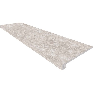 Estima Комплект GR01 Грано Светло-серый (Ступень 33x120x9 Неполированный прямоугольный бортик без насечек + Подступенок 14,5x120х9)