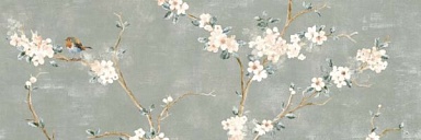 Декор Ragno Marazzi RA1N Mixed Verde Decoro Fiori di Pesco A Rett. 40x120