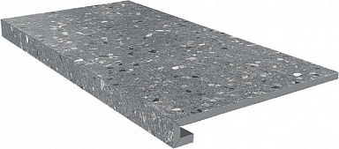 Kerama Marazzi SG632800R/GCF Ступень клееная Терраццо серый темный 33х60