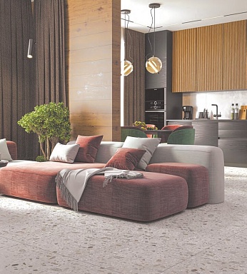 Керамогранит ProGRES Ceramica NR0136-M Терраццо Серый матовый 600x600x9.5