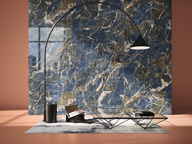 Керамогранит Ape A039588 Icaro Blue Marble Pol Rect 120x280