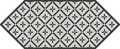 Kerama Marazzi HGD/A484/35006 Декор Келуш 5 черно-белый 14х34