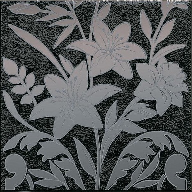 Декор Kerama Marazzi HGD/B567/5292 Барберино 3 чёрный глянцевый 20x20