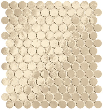 Мозаика FAP Ceramiche fROG Glim Beige Round Mosaico Brillante 29,5x32,5