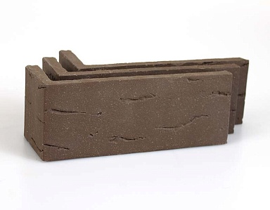Клинкерная плитка Terramatic Koro Brown угловая 2201 (Y) 185x60x71x14