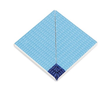 Ступень Serapool 21271 IK Petit Carre Внутренний угол плитки с буртиком Cobalt-Light Blue 12x12
