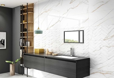 Плитка Gravita Statuario Iron Ore Wind Glossy 30x90x1,05