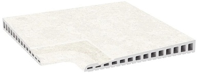 Керамогранит Kerastep Рукохват угол Stone 538 White R11/C 310х310х17-30