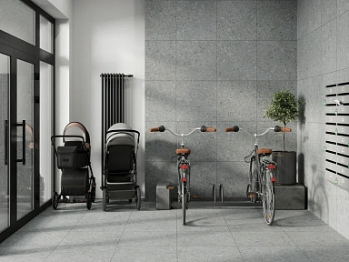 Керамогранит LB-Ceramics 6493-0197 Иней Техно Бетон Светло-серый 60х120