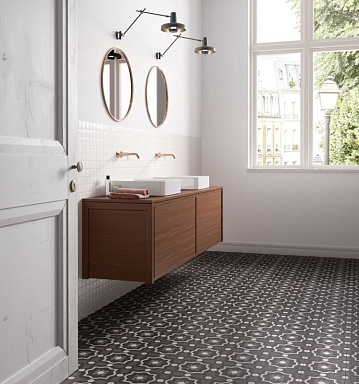 Керамогранит Sant Agostino Patchwork black&white White 20x20