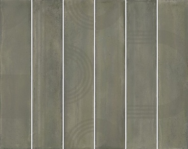 Панно Kerama Marazzi KMP3STA003RN6X Панно Мажорель зелёный глянцевый (из 6 частей 6х28,5) 36x28,5x1