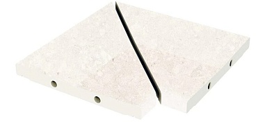 Керамогранит Kerastep Решетка угол из 2х частей Stone 538 White R11/C 300х300х30