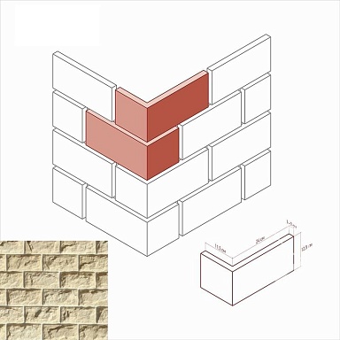 Искусственный камень White Hills 450-15 Тилл Угол 12x24x12,5