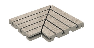 Керамогранит Kerastep Решетка угол из 2х частей Urban 368 Light R11/C 245х330х30