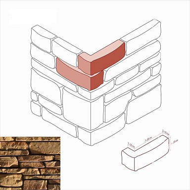Искусственный камень White Hills 700-65 Тевиот Угол 7-30 x 4-20