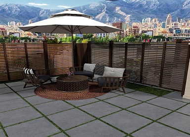 Керамогранит Persepolis Tile 70441 Dior Black Matt 20mm 60x60