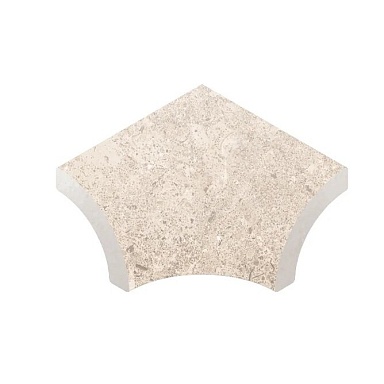Декоративная вставка Kerastep Планка радиальная внутренний угол Stone 541 Sand R9 77х77x110х10