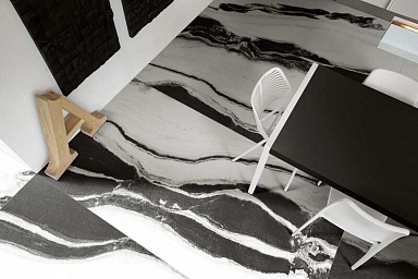 Керамогранит Floor Gres 751166 B&W White Naturale Ret 6mm 60x120