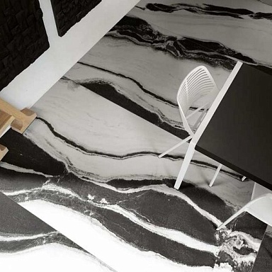 B and W Marble Floor Gres
