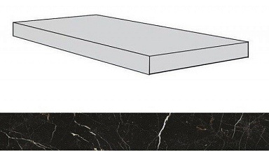 Ступень Атлас Конкорд Россия 620070001734 Allure Imperial Black Scalino Angolare Dx/Аллюр Империал Блэк 33X120