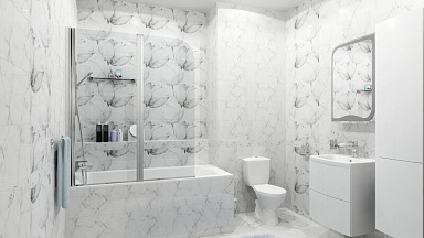 Плитка LB-Ceramics 1045-0115 Каррарский мрамор 25х45