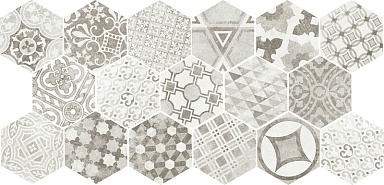 Декор Equipe 22099 Hexatile Cement Garden Grey 17,5x20 (17 видов паттерна)