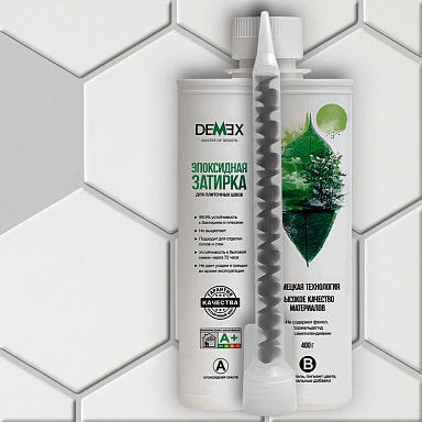 Смеси и затирки Demex Глянцевая двухкомпонентная эпоксидная затирка 003 Серый хаки