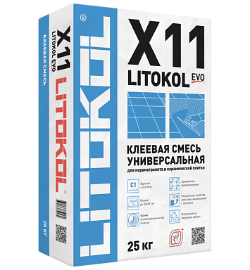 Клей LITOKOL Клей на цементной основе X11 LITOKOL EVO 25кг