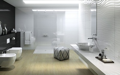 Плитка Navarti Flat Brillo Liner Blanco 25x70