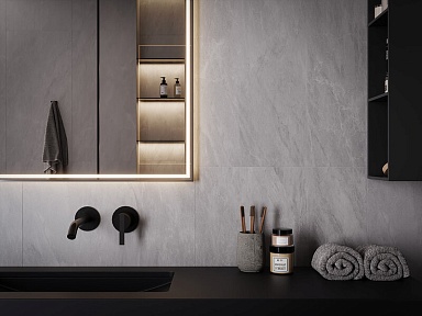 Керамогранит Gracia Ceramica 010400001230 Super stone grey серый PG 01 60х120