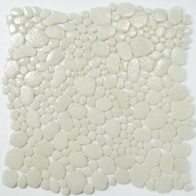 Мозаика Keramissimo 7401 Gravel белый молочный гравий антислип 30.5x30.5