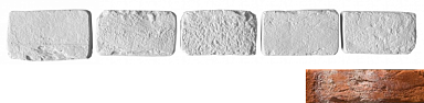Leonardo Stone Декоративный кирпич Тычок Мадрид 490 12.5x7-8x1,7