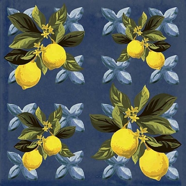 Декор Sant Agostino Giardino Blu Mix Luc 20x20