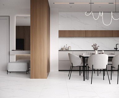 Керамогранит Ceradim Carrara Excellent Silver Белый Матовый 60х60