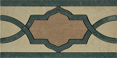 Бордюр Casalgrande Padana Fascia Rinascimento B Botticino (Botticino, Verde Guatemala, Bronzetto) 15x30