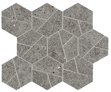 Мозаика Atlas Concorde Italy A7C0 Boost Stone Smoke Mosaico Hex 25x28,5