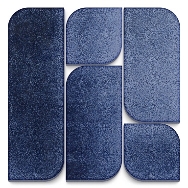 Панно Kerama Marazzi KMD3RIC013 Модульное панно Силуэт синий 30х30х1,6