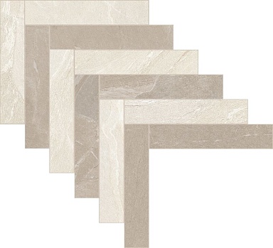 Декор Cerim 776740 Woodslate Life Arrow Mix 1 Cotton/Dove 44,8x69,5