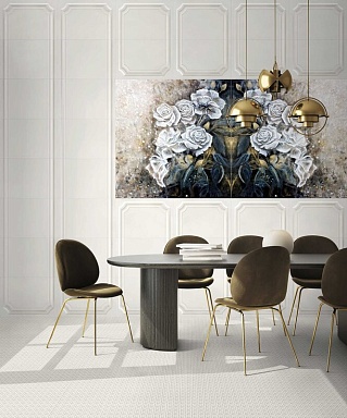 Декор Petracers BS PAN V04 800 Viennese Pannello Viennese Bianco 40x80