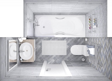 Плитка Laparet 60008 Allure серый светлый 20х60