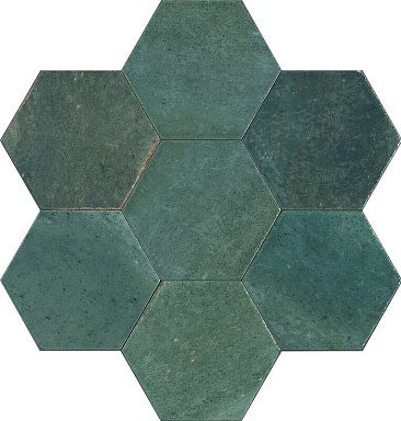 Керамогранит Marazzi Italy MFFG Lume Green Lux Esagona 21x18.2