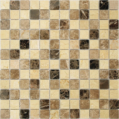 Мозаика Caramelle Mosaic Pietrine Pietra Mix 1 POL 23x23 - толщина 4 мм 298X298