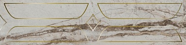 Kerama Marazzi KMB3STA001BR Бордюр Ифран серый светлый глянцевый обрезной 60x14,5x0,9