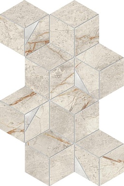 Мозаика Atlas Concorde Italy AYLR Marvel Diva White Everest Mosaico Hex Lapp 40,3х23,3