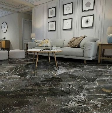 Керамогранит Amin Tile Co 708320 Amani Marble Dark Grey Polish Rect. 60x120