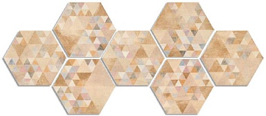 Декор VIVES Laverton Hexagono Benenden Multicolor Mix 23x26.6